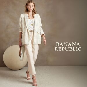 Banana Republic Barrel Leg Jeans Ecru High Rise Wide Leg Denim 30